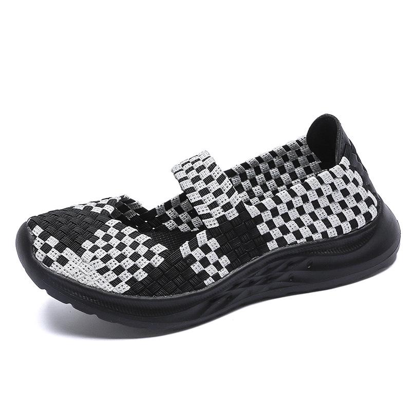 Women s Sporty Ethnic-Style Breathable Woven Flats for Spring/Summer 41 серый