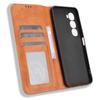 For itel City 100 4G Leather Case Wallet Stand Retro Texture Phone Cover
