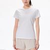 Anta Plain Breathable Knitted Sports Short Sleeve T-Shirt Women Tops White 162320139-1
