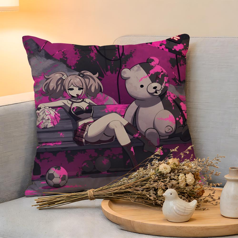 Cushion Cover  Linen  SkinFriendly Soft Decorative Case for Sofa Home Decor Anime KWaii DDanganronpa Pillow cover