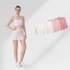 () Sports Tennis Skirt Women'S Anti-Light Fitness Skirt Fake Two-Piece Yoga Quick-Drying Pleated Skirt Shorts