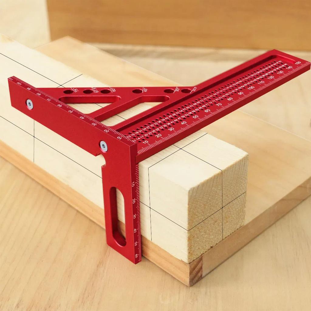 3D Multi Angle Measuring Ruler Woodworking Square Protractor Triangle Layout Measuring Tool 22.5-75 Degree Protractor