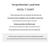 Women’s Tencel Wool Long Sleeve Stand Collar T-Shirt, Spring 2026, Thin White Base Layer, Set-in Shoulders