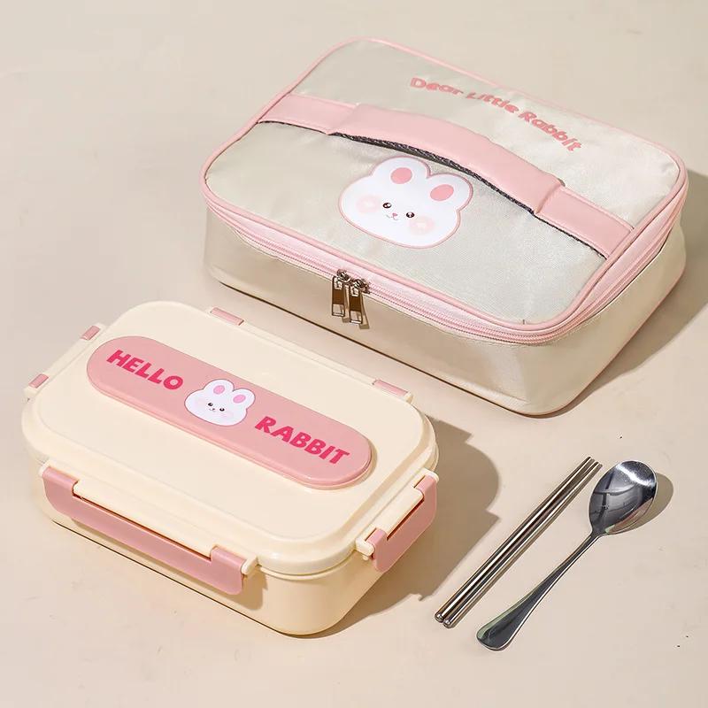 

Коробка для бенто Panda для детей, двухслойная, утолщенная, герметичная, с отделениями, легко моющаяся, контейнеры для хранения продуктов