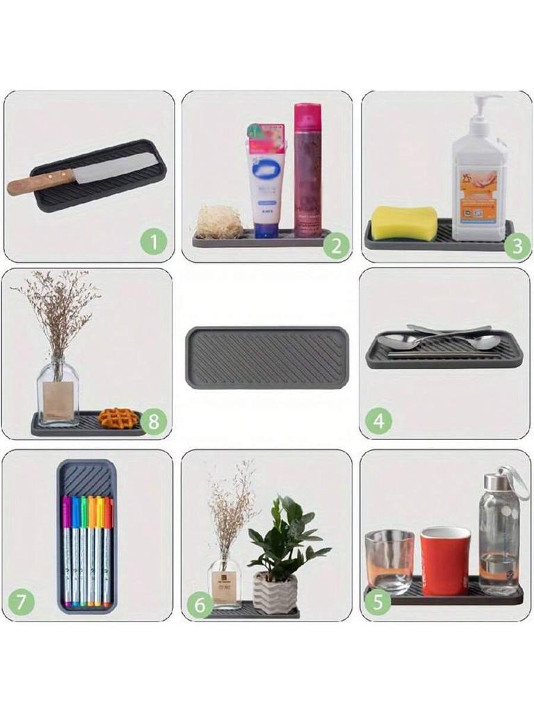 1ks silikonový držák na houbičku držák na kuchyňskou houbu, silikonový zásobník do koupelny, zásobník na mýdlo, jednoduché silikonové mýdlo