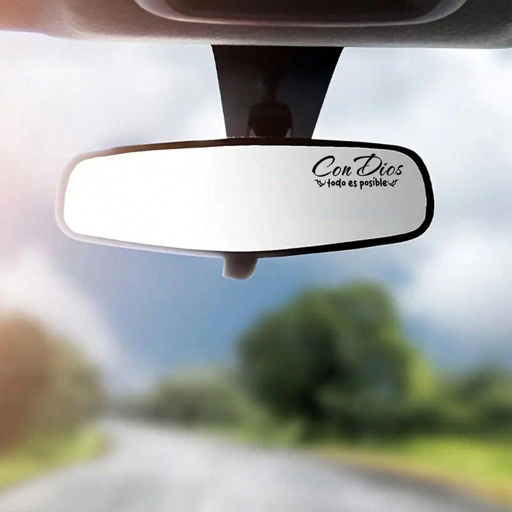 "Where There Is A God, Everything Is Possible" Rearview Mirror Stickers, Special Stickers for Rearview Mirrors - Ideal Gifts