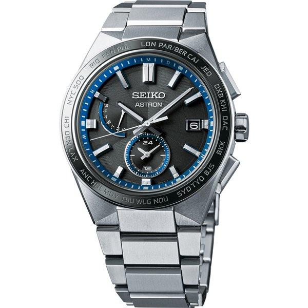 Seiko Men's SBXY051 (ASTRON NEXTER Solar Radio World Time Men's Metal Band) Round Watch Silver