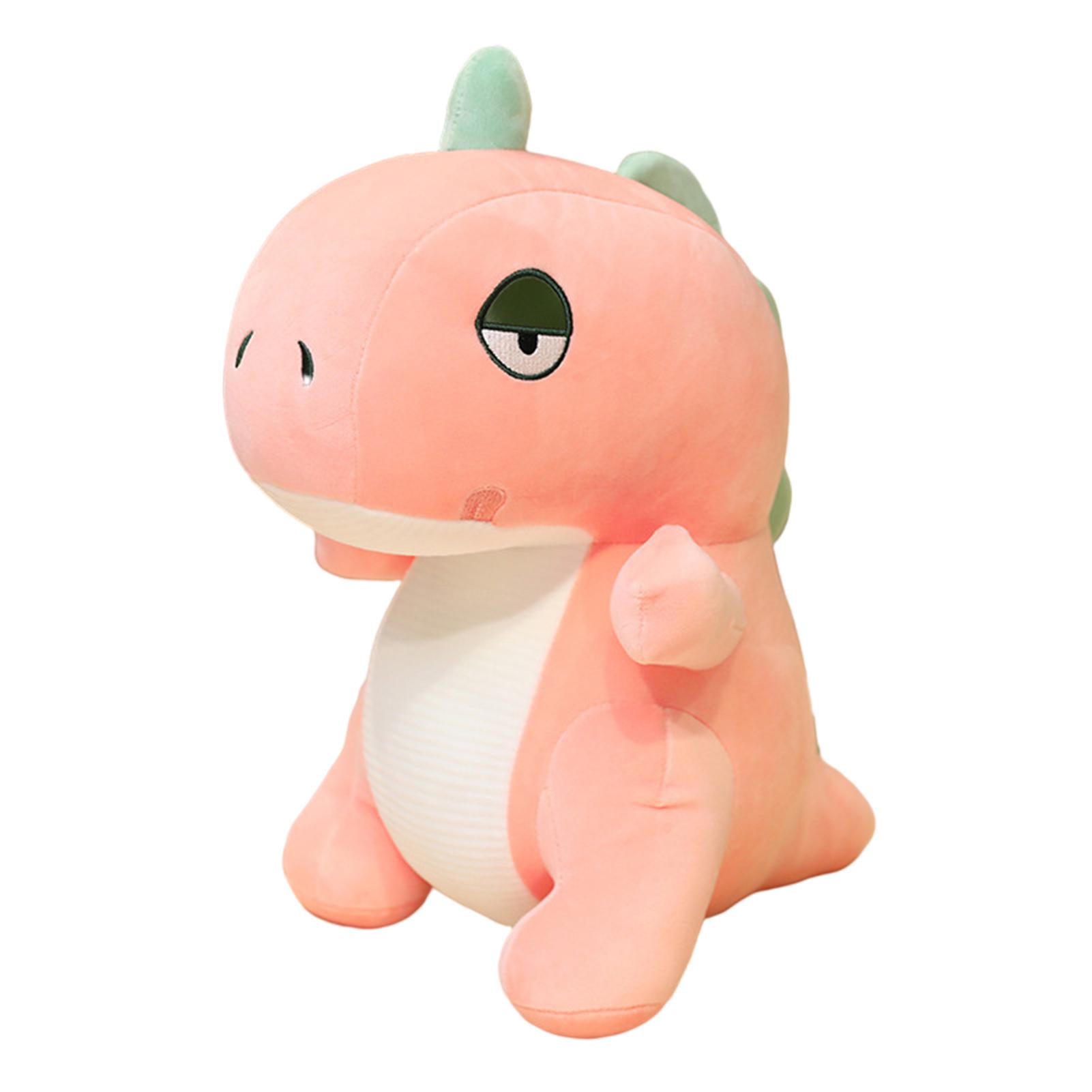 

Dinosaur Plush Doll Elastic Stuffed Cartoon Animal Plushies Pacify Rag Toy Sofa Cushion Gift For Kids Girls 30/50cm 30cm розовый