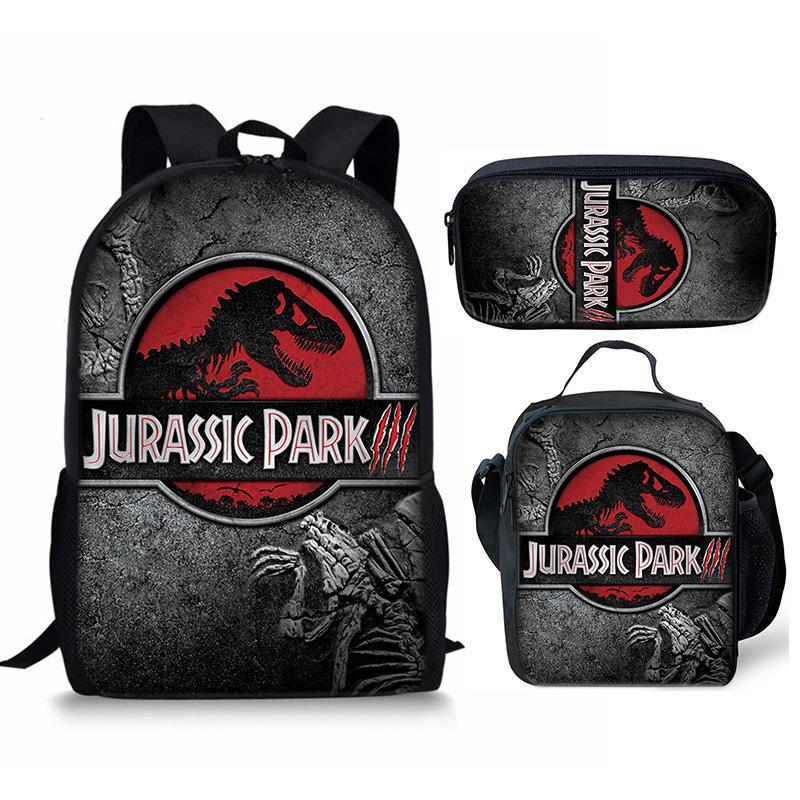 Jurassic World Dinosaurus Rugzak Set 3 Delen Student Schooltas Lunchtas Etui