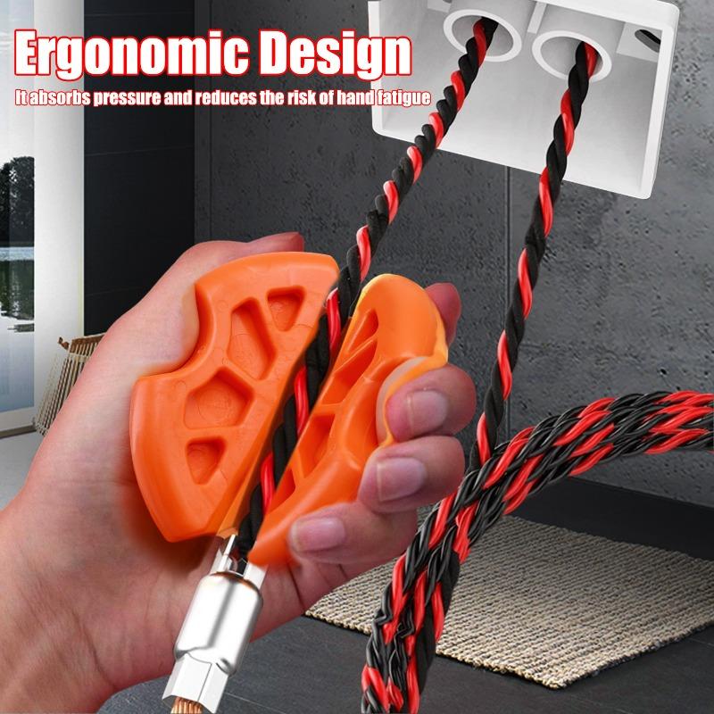 Portable Wire Puller Thread Device Perforated Tube Wire Gripper Tool Pull Steel Wire Rubber Anti Slip Clamp Electrician Specific