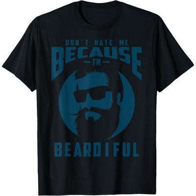 Funny Don't Hate Me Because I'm Beardiful T-shirt Gift T-Shirt