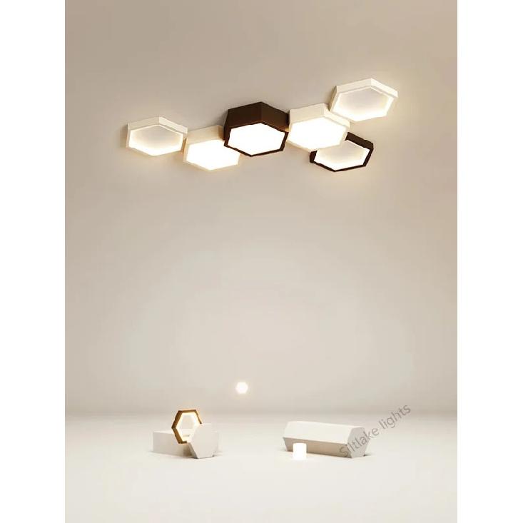 Nordic simple living room ceiling lamp honeycomb design combination creative art indoor lighting study restaurant bedroom lights