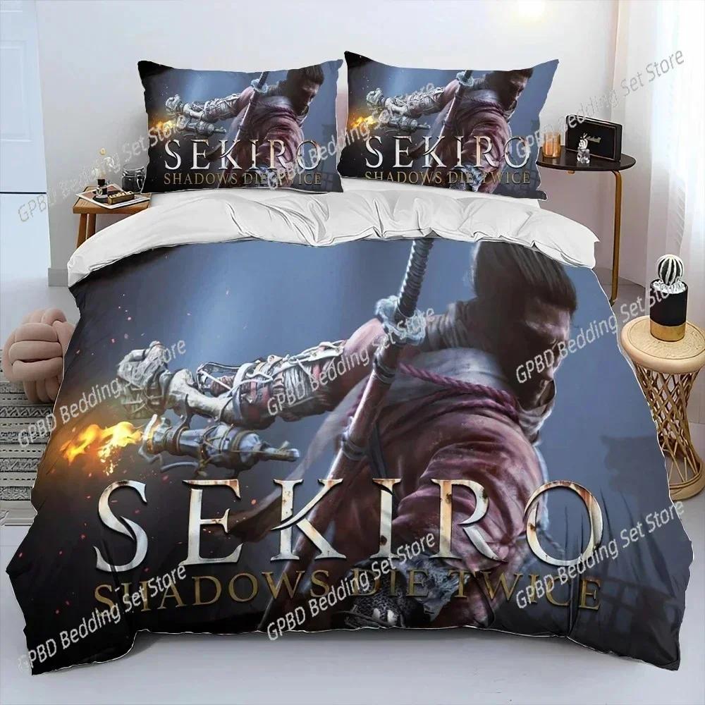 Comforter S-Sekiro Shadows Die Twice Game Bedding Set 3D Printed Suitable For Bedroom Kids Home Textile