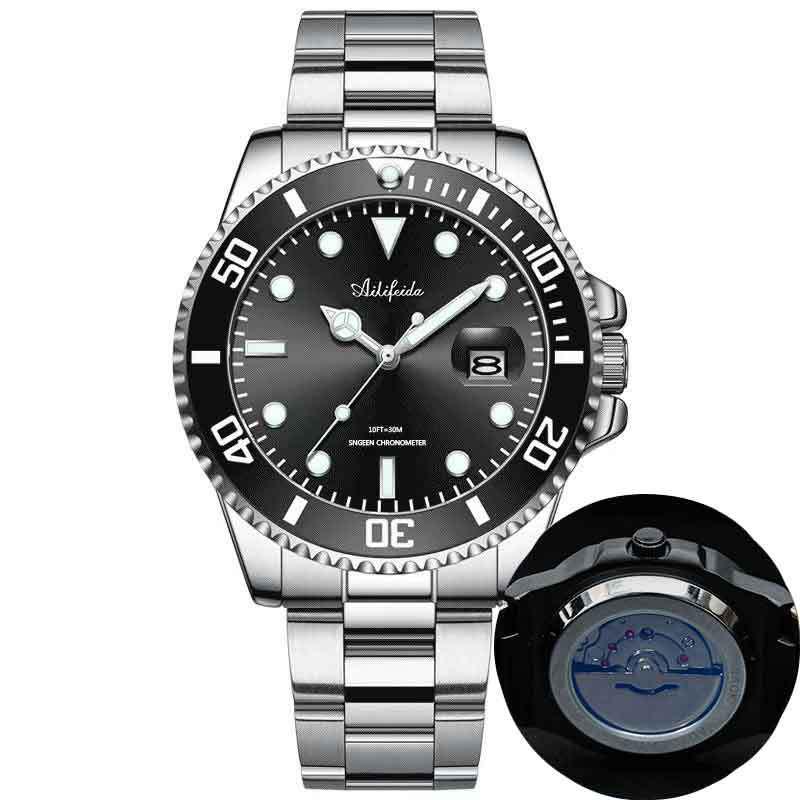 Avery Men's Luminous Quartz Watch with Hollow Back Cover
