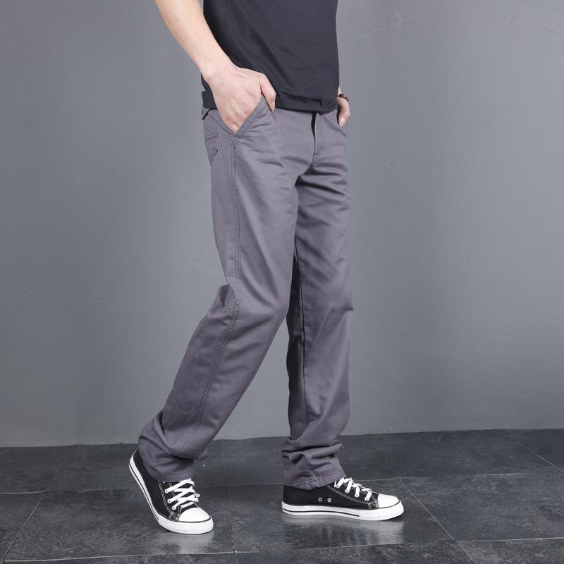 Men's Plus Size Pure Cotton Casual Pants - Spring/Autumn Trendy Workwear 2024