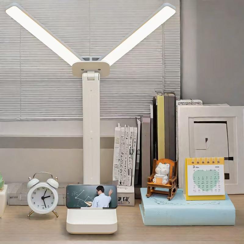 LED Desk Lamp USB Rechargeable Table Lamp 3 Levels Dimmable Touch Desk Lighting Eye Protection Foldable For Bedroom Desk Light