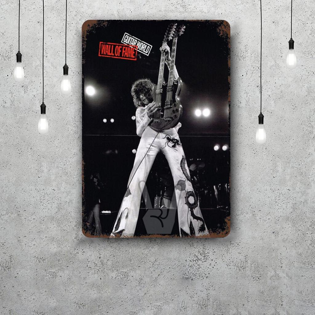 Jimmy Page Metal Signs Wall Decor Vintage Tin Signs Captain Metal Poster Decor for Bar Pub Club Wall Decoration