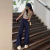 2024 Women's Hong Kong Retro High-Waist Wide-Leg Jeans: Autumn Loose Fit, Slimming Salt System, Casual Street Style