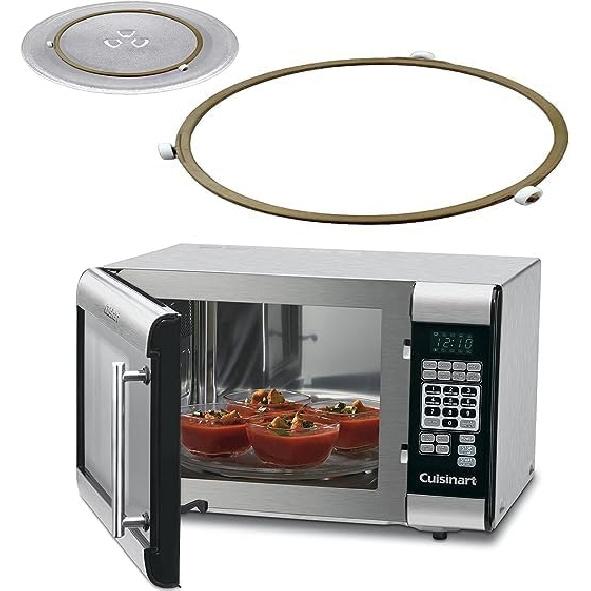 10.6"-12.4" Microwave Turntable Ring, 7.44 Inch Rotating Ring Roller, Middle Glass Plate Tray Support Holder, Replacement Inner Ring - for Microwave