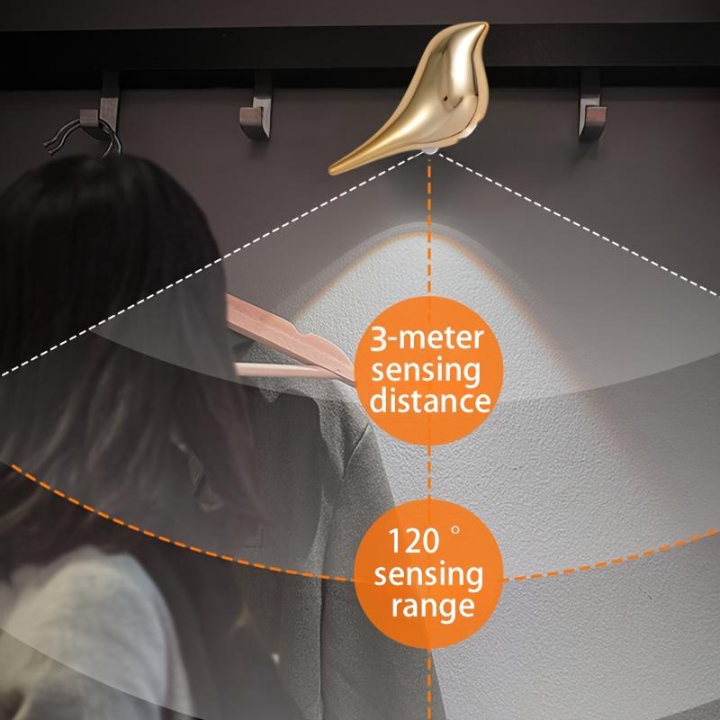 Simple Bird Night Light Magnet Motion Sensor Body Hallway Lamp Rechargeable LED Wall Sconces for Toilet Stairway Bedroom Kitchen