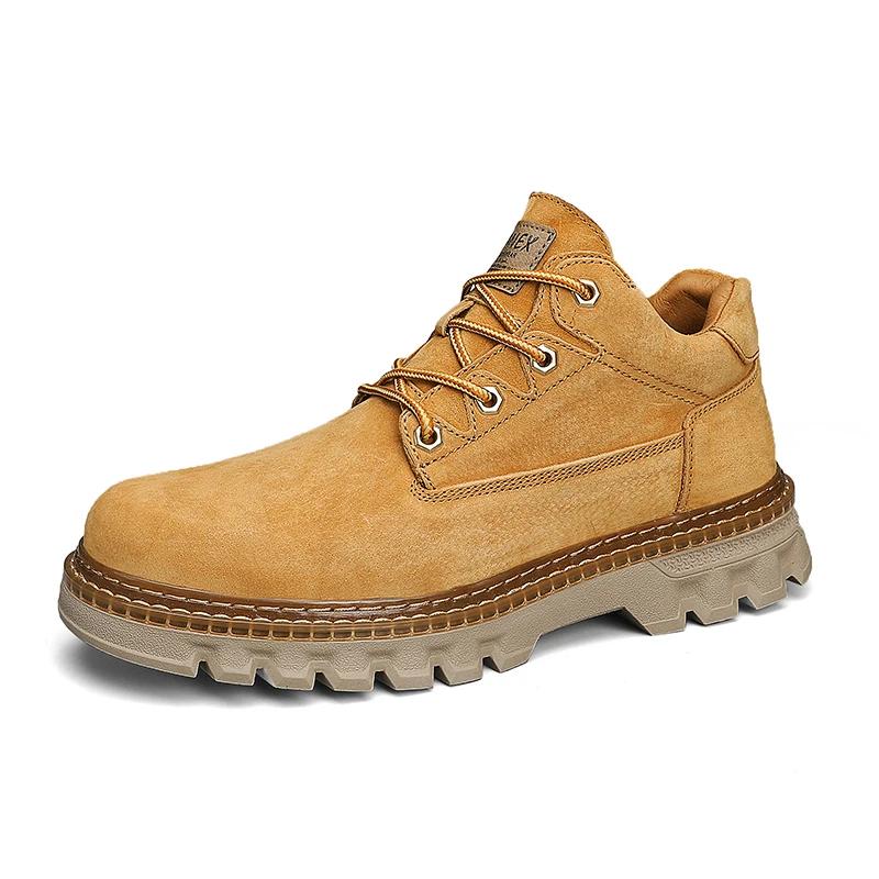 Fashion 2025 Winter Ankle Boots Men's Boots Outdoor Comfortable Yellow Boots with Classic Design High Top Men Casual Shoes Choice