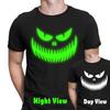 Halloween T-Shirt Glow In The Dark Pumpkin Face Scary Spooky Mens T Shirts #HD3
