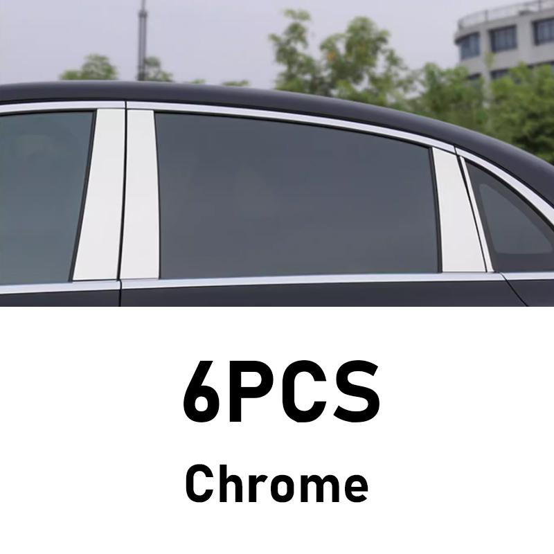 6PCS Car Window Trim Covers For Genesis GV60 Accessories JW1 2021~2025 2022 2023 2024 B C Column Pillar Black Film Sticker Tools