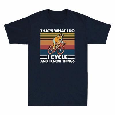 Ich weiß Dinge über das Fahren Lustiges Fahrradliebhaber Herren-T-Shirt