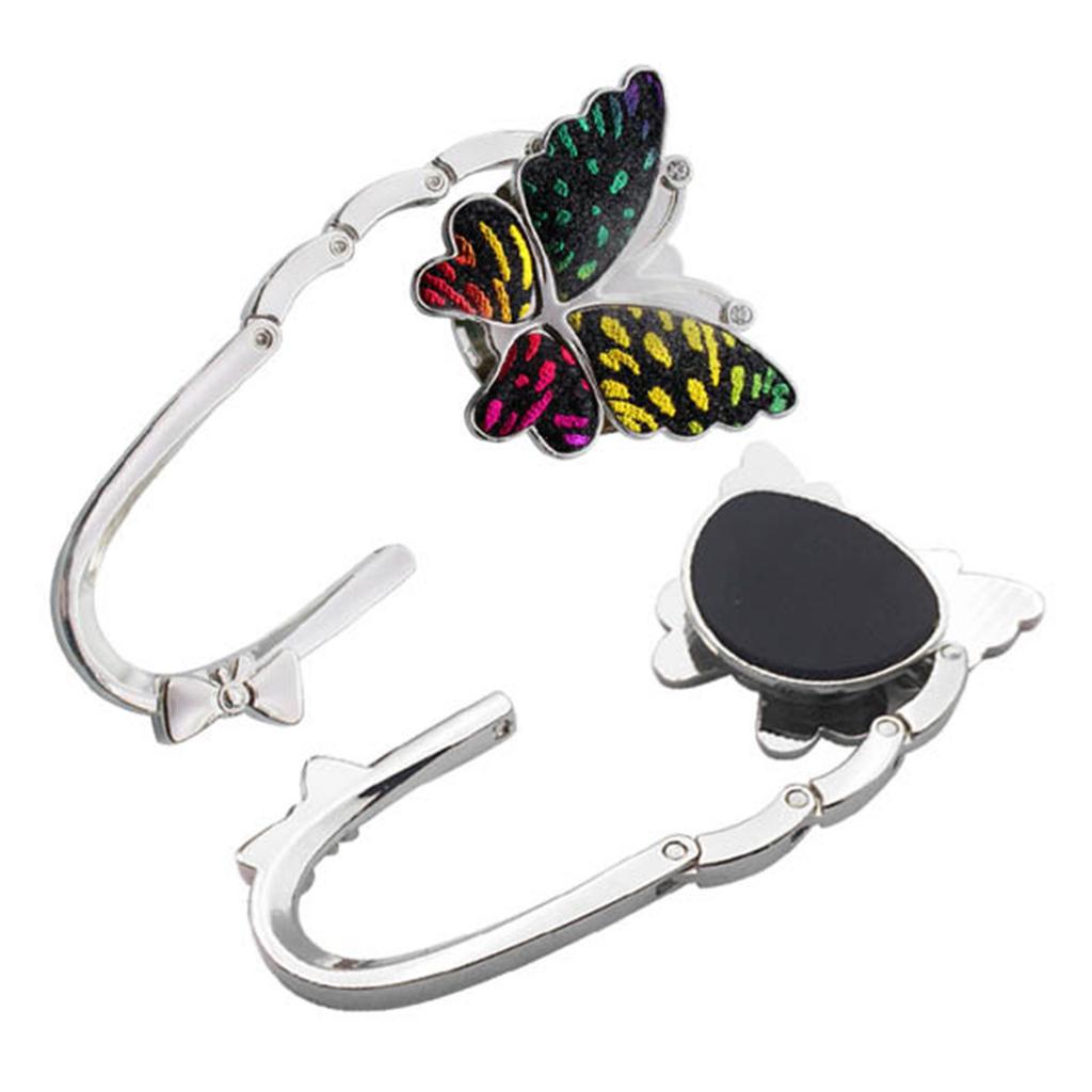 Portability Multifunction Colorful Butterfly- Purse Handbag Hook Folding Hanger Excellent Popular Practical Durable Hook