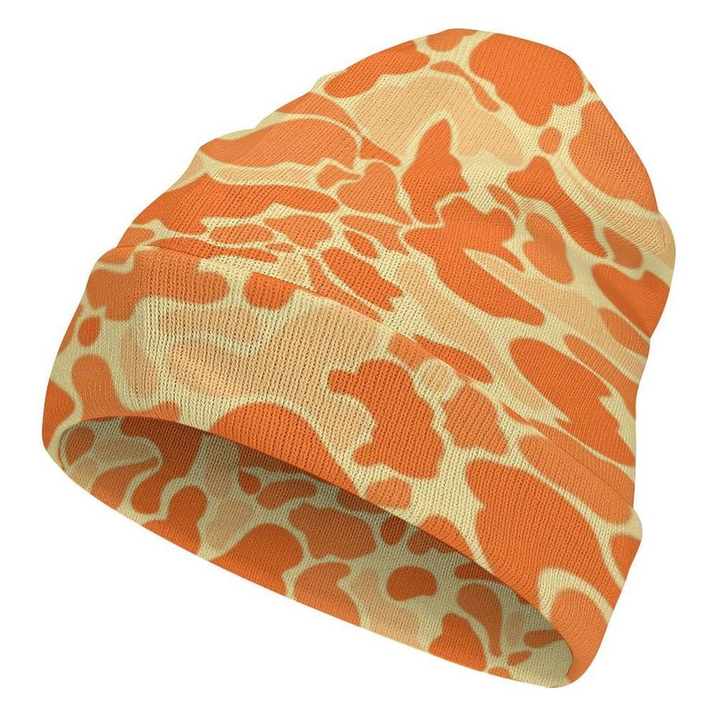 Factory Hot Custom logo pink Camo Print Cuffed Beanie Men Women Cloud Camo Cap Outdoor Camouflage Knitted Hat for Daily Wear