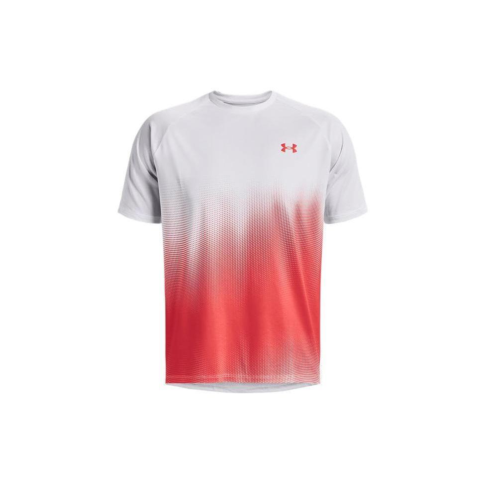 

Спортивная футболка с коротким рукавом Under Armour с логотипом для тренировок, мужские топы белого цвета 1377053-100