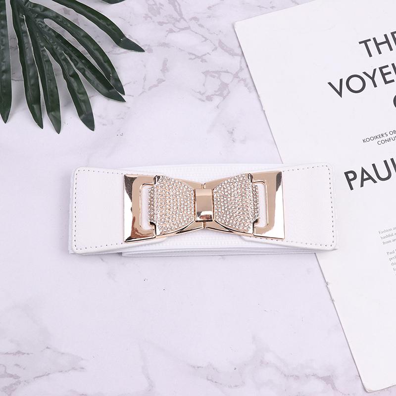 Wide Elastic Waistband  Bow Knot Ladies Corset Belt Waist Dress Decor
