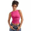 Solid Color Round Neck Sleeveless Top Solid Crew Neck Sleeveless Slim Fit Top Women