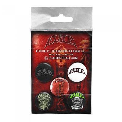 Evile Logo Badge Set (Pack of 5)
