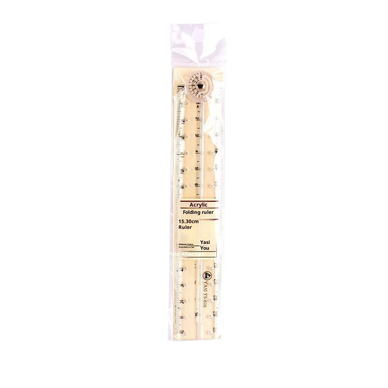 1/2/3PCS 30CM Acrylic Transparent Folding Ruler Simple Drawing Ruler Measuring Rulers For Students Office School Stationery