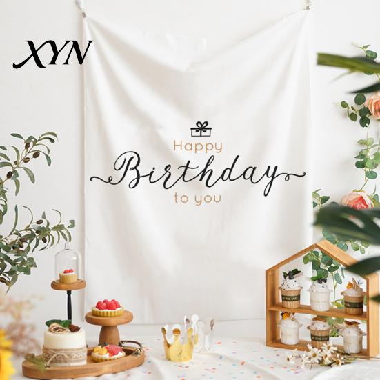 Nature Style Backdrop Baby Birthday Backdrop, Greenery Forest Banner for Boy Girl, Linen-like Polyester Fabric 100 Day Celebration Party Decorations,