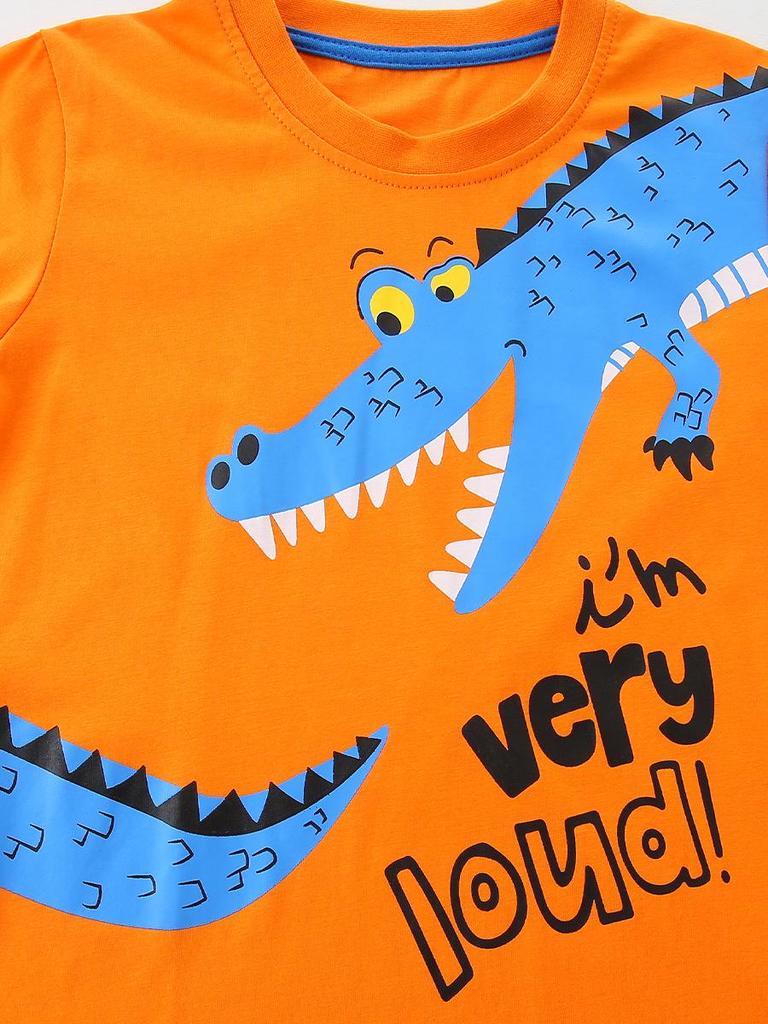 Kids' Cartoon Print Knit Cotton Long Sleeve Pullover - Trendy European & American Style