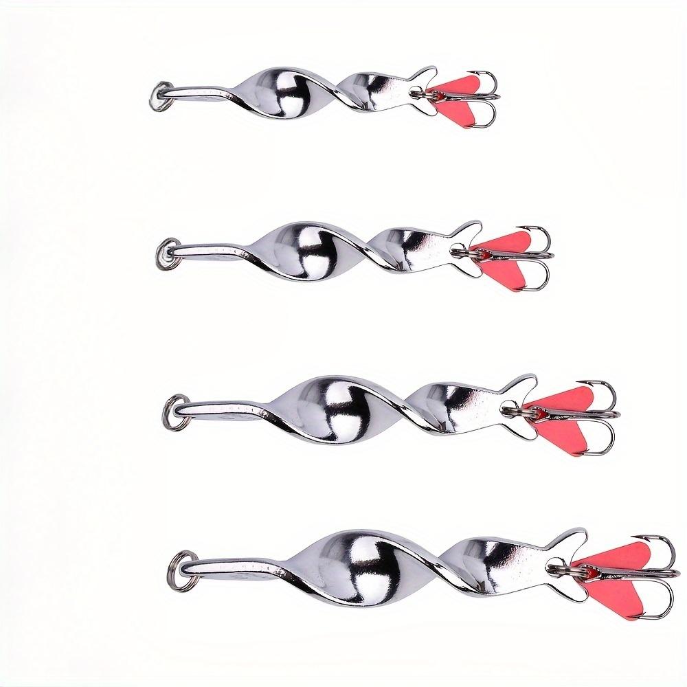 10Pcs 360 Degree Rotation Metal Spinner Hard Bait Spoon Fishing Lures Long Shot Trout Sequins Artificial Baits for Fish 10g 14g 21g 28g