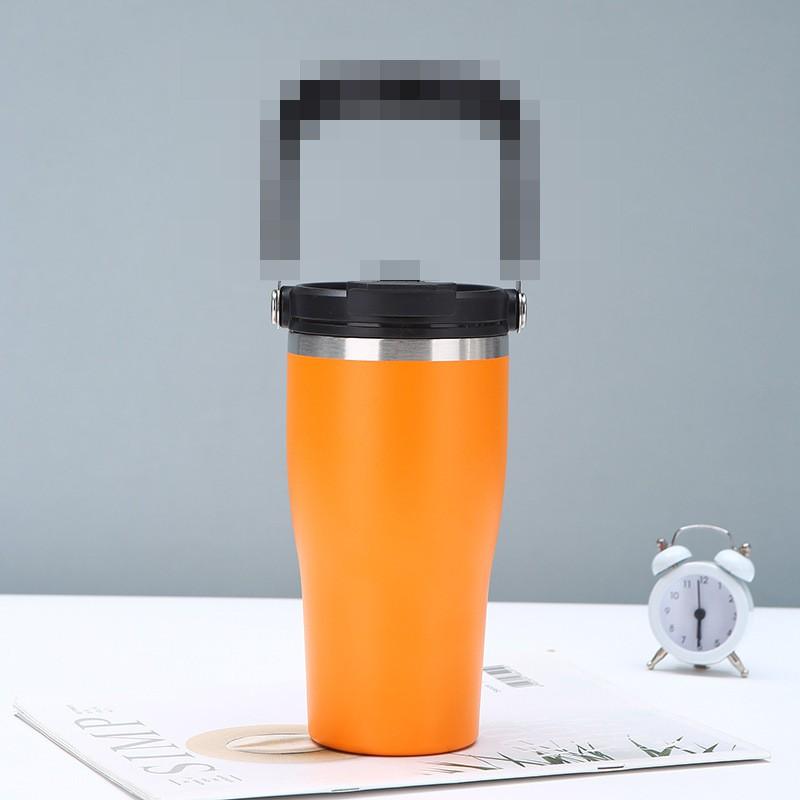 Stainless Steel Vacuum Insulated Travel Mug With Handle 20oz Double Wall Thermos Outdoor Sports Car Office