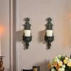 Rustic Iron Wall Hanging Candle Holder Cup Block Candles Nordic Home Hotel Decor