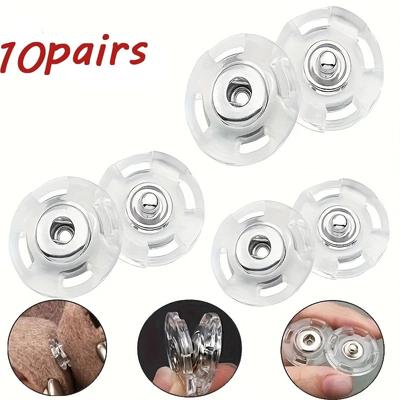 10 Paia Chiusura Trasparente Accessori da Cucito Chiusura a Pressione Acrilica Invisibile Bottoni a Pressione Rotondi per Fai da Te
