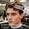 Texture Comb for Men, Voluminous Wide Tooth Comb for Fluffy & Textured Hairstyles, Gray