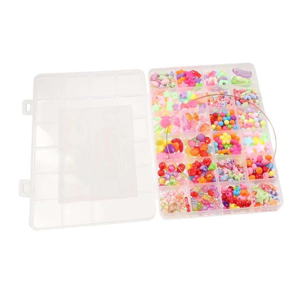 Weaving Charms Beads Children's Toy Crafts Making Loose Spacer Beads Bracelet DIY Handmade Beaded