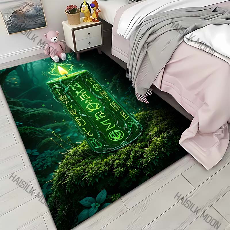 

Prayer candles Print Carpet for Living Room Bedroom Bedside Floor Mat Cloakroom Area Rugged Creative doormat Large Size 40x60cm
