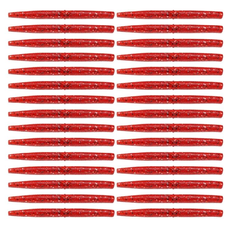 

30Pcs Artificial Baits Earthworm Soft Fishing Lures Salt Scent Soft PVC Stick Baits Slow Sinking Wobblers Noodles Lures