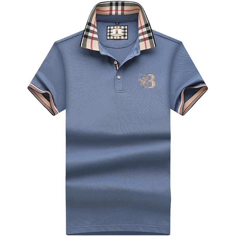 TrendHub Embroidered Men's Pure Cotton Premium Polo Shirt New Style Business Leisure Breathable Men's Flip Collar T-shirt