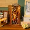Retro DIY Wooden Book Nook Shelf Insert Miniature Kits Magical Library Bookshelf Home Bookend Decoration For Adult Handmade Gift