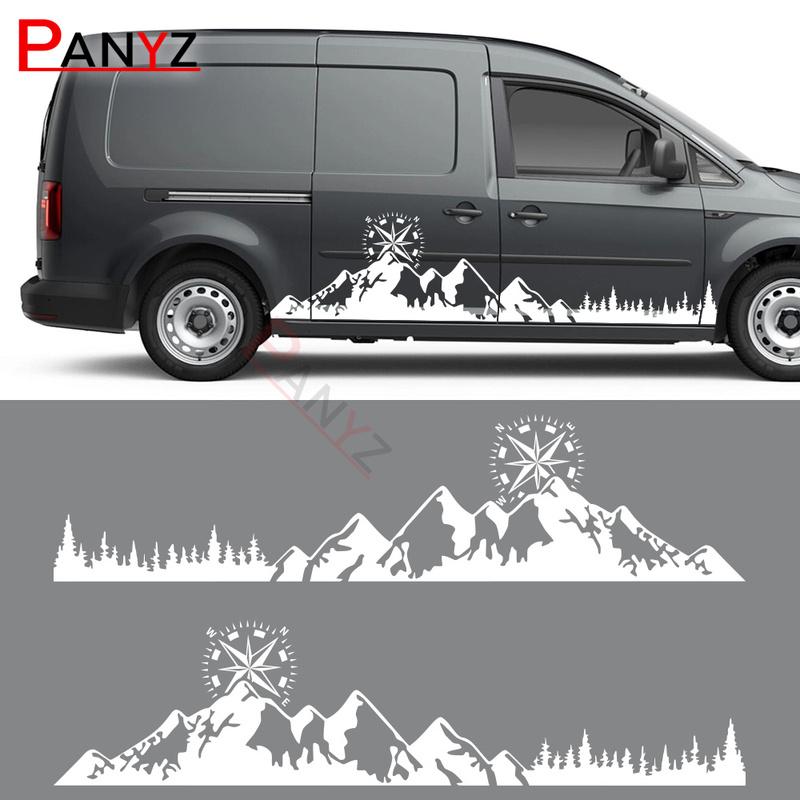 2 STÜCKE Autoaufkleber Für Volkswagen VW Caddy MK1 MK2 MK3 MK4 4 3 2 Maxi Kombi Camper Van Grafiken Vinyl Aufkleber Tuning Zubehör