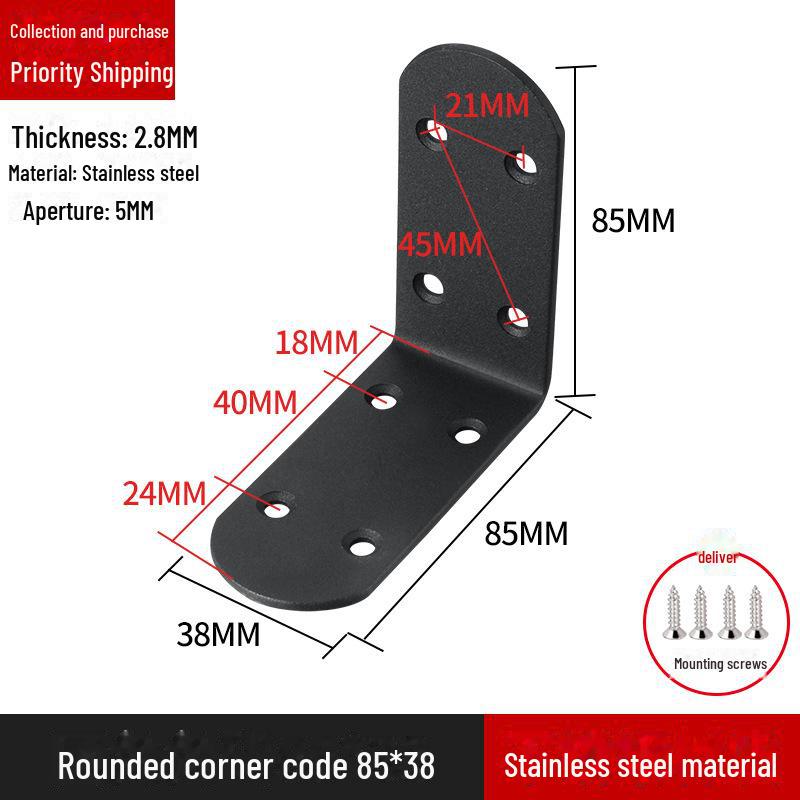 L-förmiger Regalträger aus Edelstahl, 90-Grad-Rechtwinkelverbinder