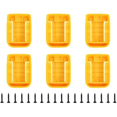 6Pcs Durability Battery Mounts for 20V Power Tool DCB200 DCB201 DCB202 Secure Organization On Wall Ceiling Workshop